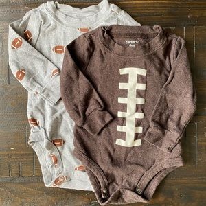 Cute Football Onesies Long sleeve Fall 6 Months